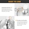 Ipower Clamp Lamp Light with 5.5 Inch Aluminum Reflector up to 60 Watt E26 Socket (no Bulb Included) HIWKLTCLAMPSSILWHT - alternate 6